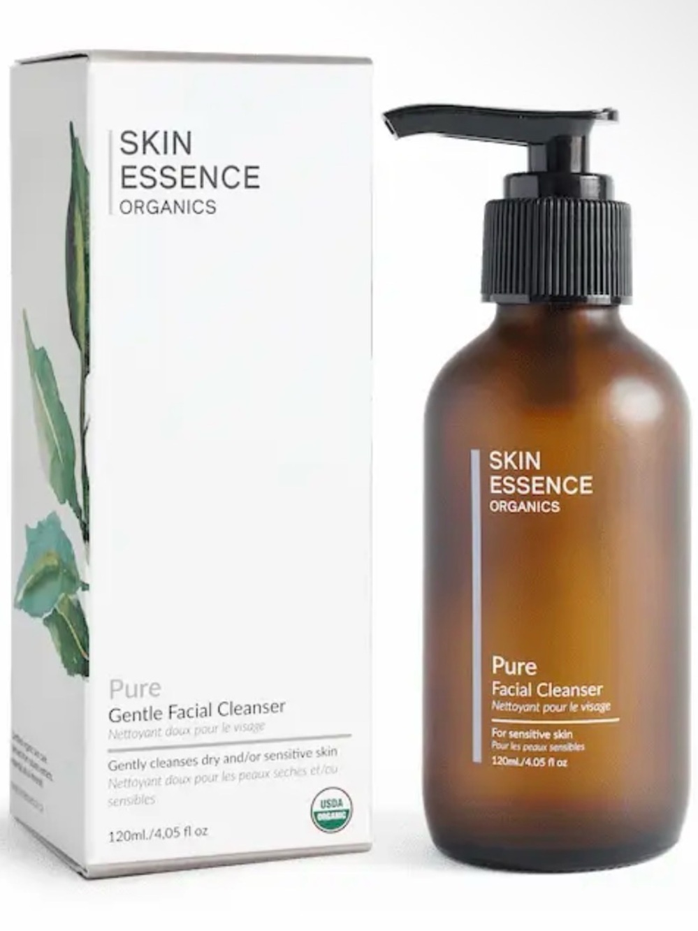 Pure Gentle Facial Cleanser — Brown glass amber